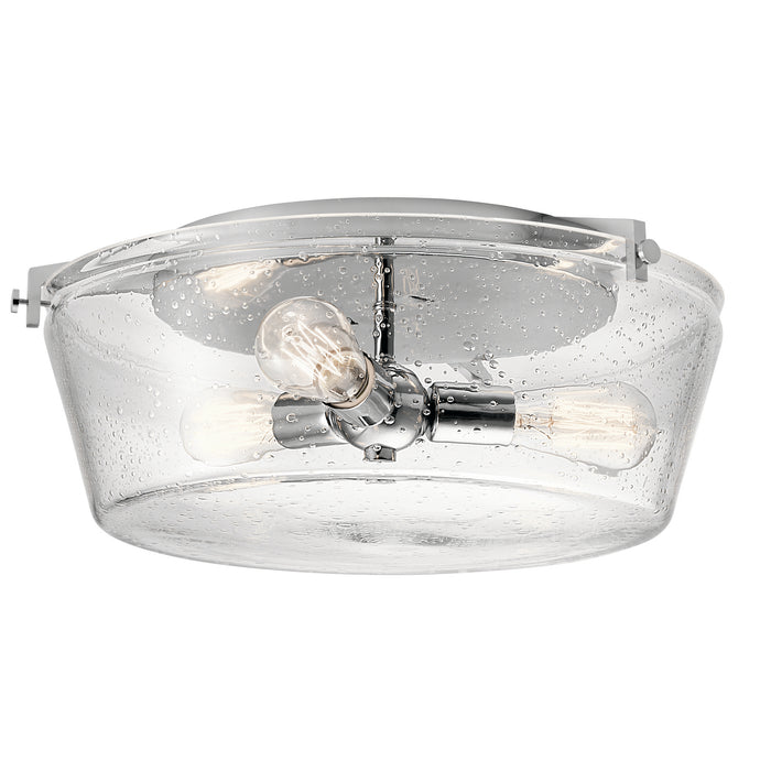Kichler 45299CH Three Light Flush Mount, Chrome