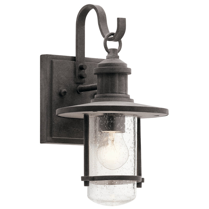 Kichler 49191WZC One Light Outdoor Wall Mount, Weathered Zinc