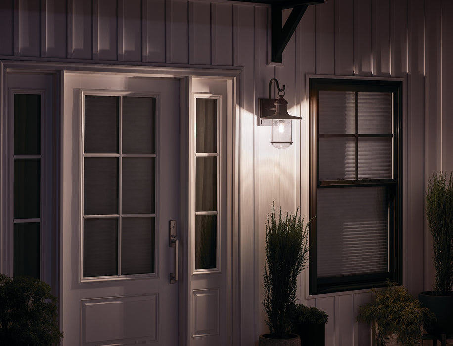 Kichler 49193WZC One Light Outdoor Wall Mount, Weathered Zinc