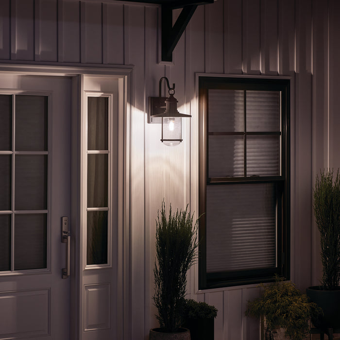 Kichler 49193WZC One Light Outdoor Wall Mount, Weathered Zinc