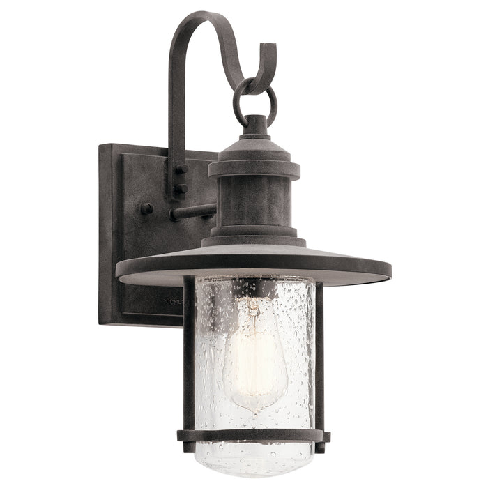 Kichler 49193WZC One Light Outdoor Wall Mount, Weathered Zinc