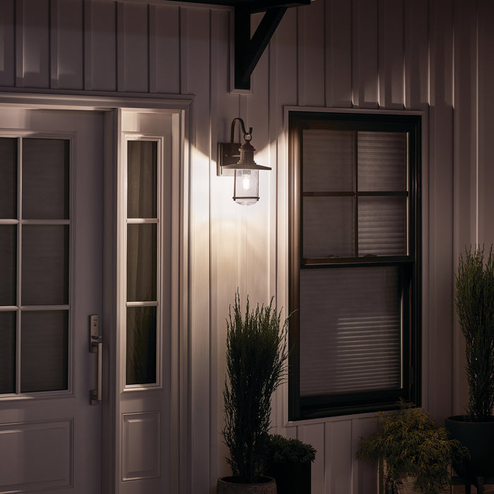 Kichler 49194WZC One Light Outdoor Wall Mount, Weathered Zinc