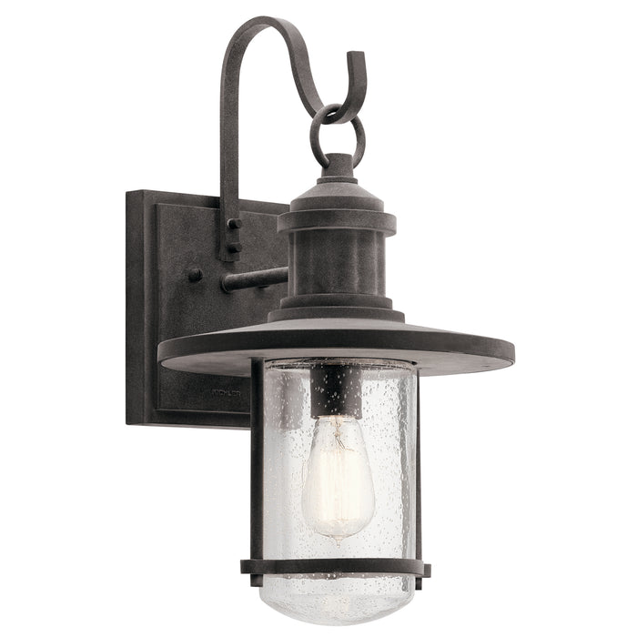 Kichler 49194WZC One Light Outdoor Wall Mount, Weathered Zinc