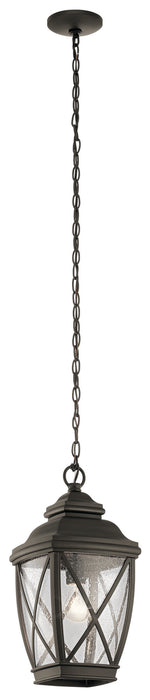 Kichler 49844OZ One Light Outdoor Pendant, Olde Bronze