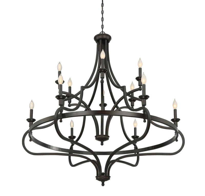 Savoy House 1-9084-12-13 12 Light Chandelier, English Bronze