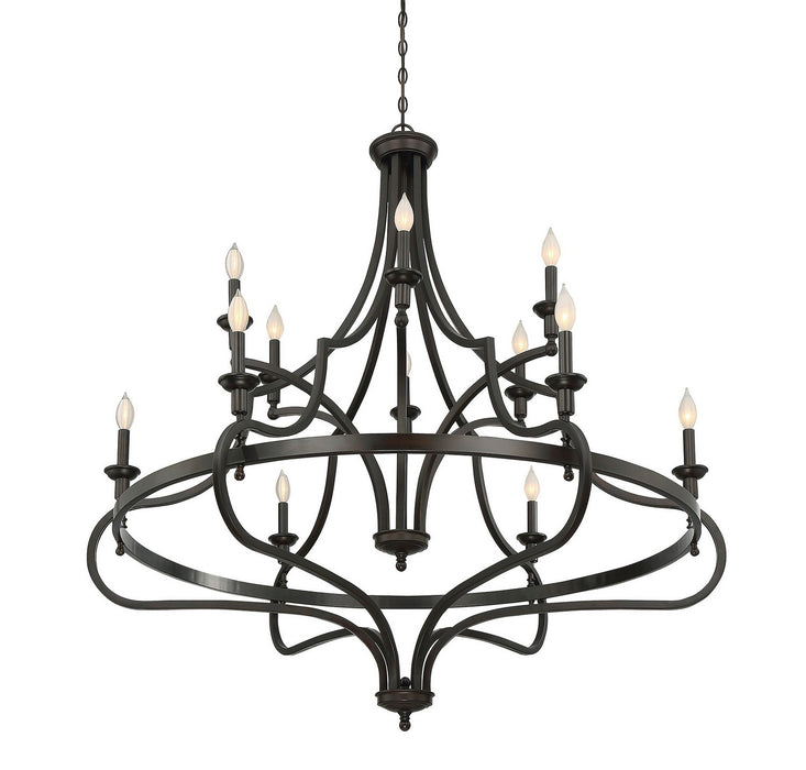 Savoy House 1-9084-12-13 12 Light Chandelier, English Bronze