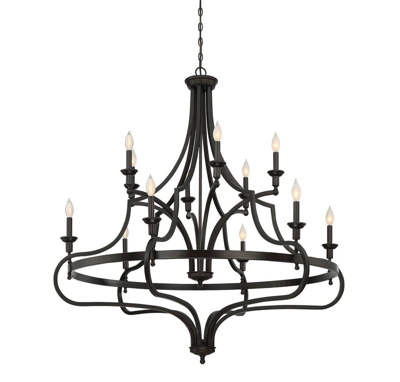 Savoy House 1-9084-12-13 12 Light Chandelier, English Bronze