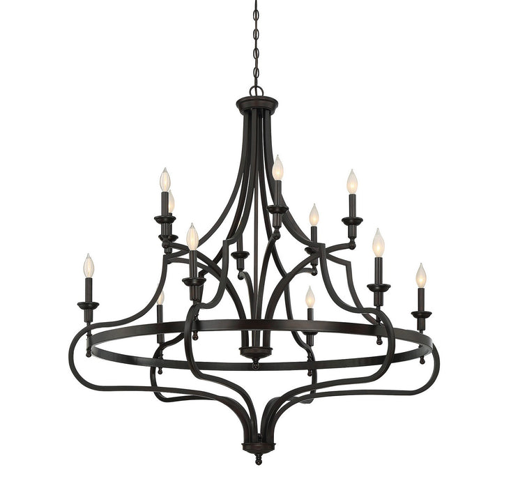 Savoy House 1-9084-12-13 12 Light Chandelier, English Bronze