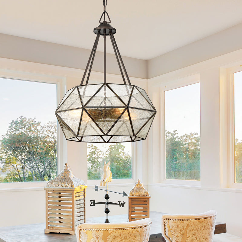 Savoy House 7-9008-4-28 Four Light Pendant, Oiled Burnished Bronze