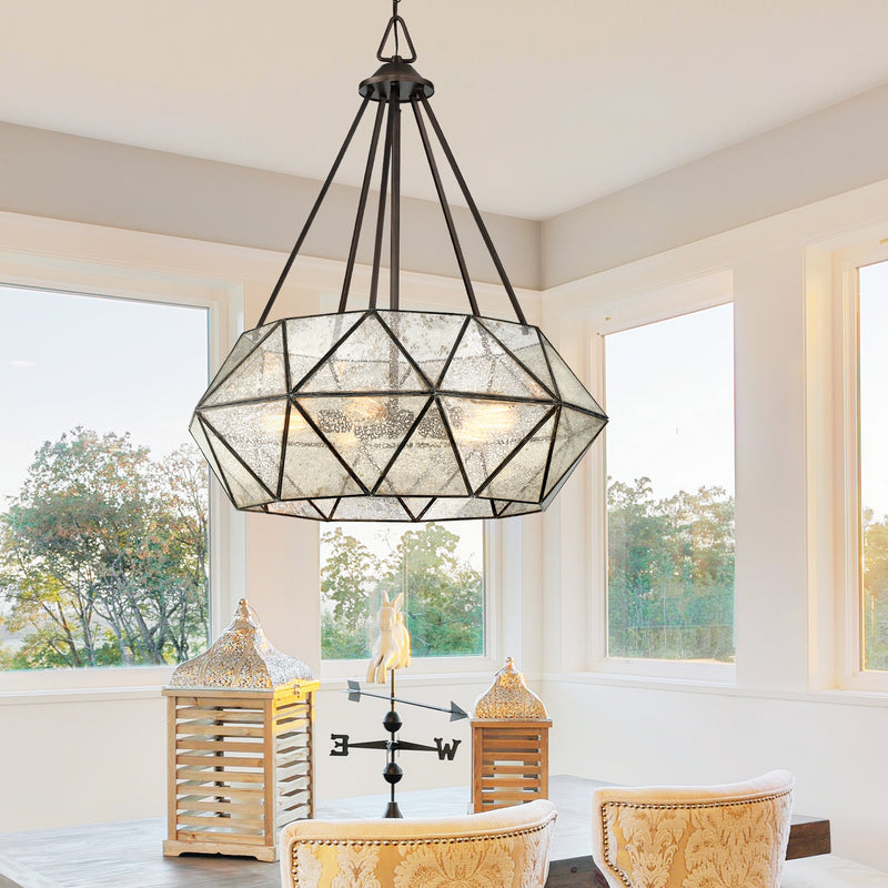 Savoy House 7-9009-5-28 Five Light Pendant, Oiled Burnished Bronze