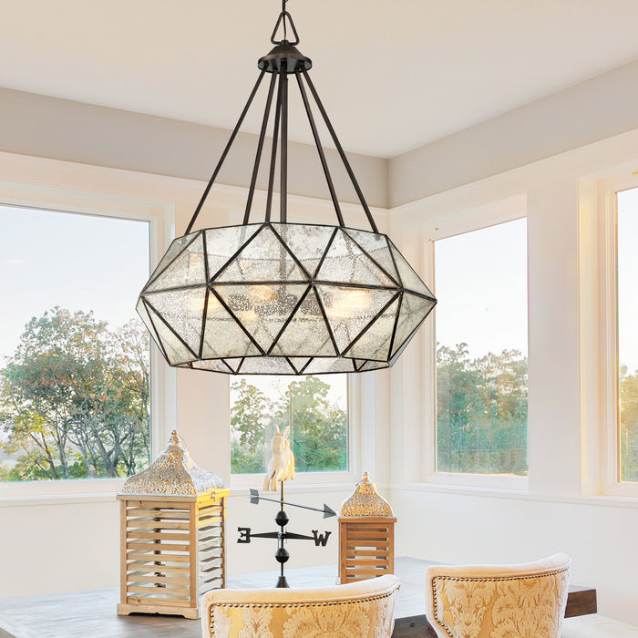 Savoy House 7-9009-5-28 Five Light Pendant, Oiled Burnished Bronze