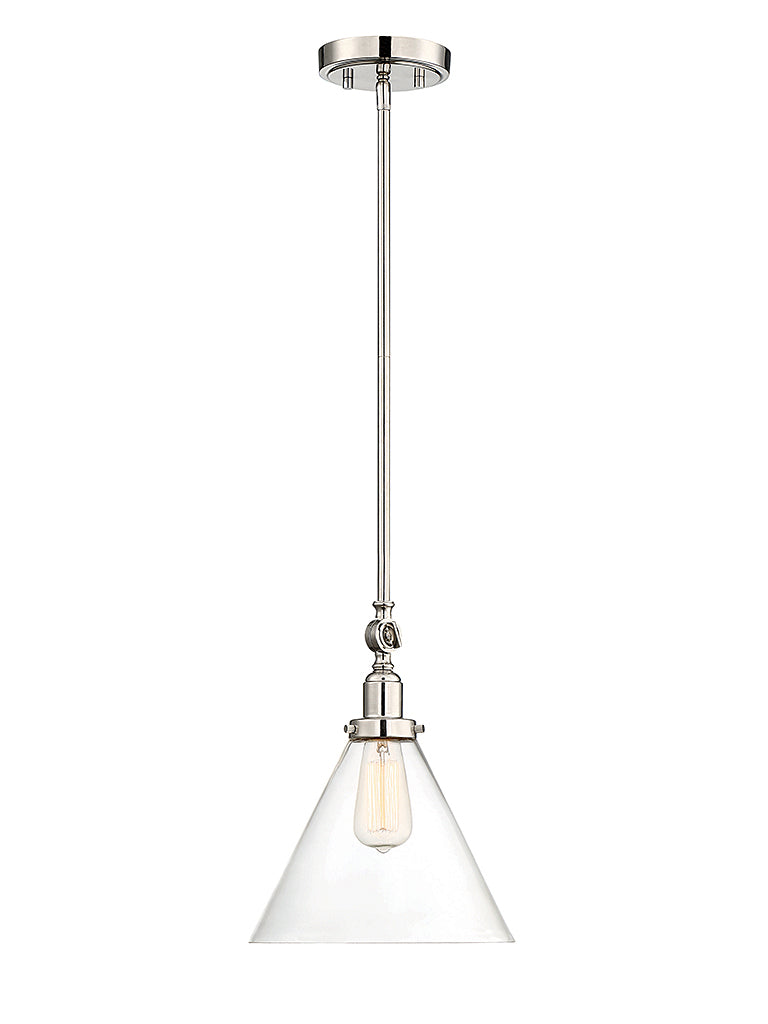 Savoy House 7-9132-1-109 One Light Pendant, Polished Nickel