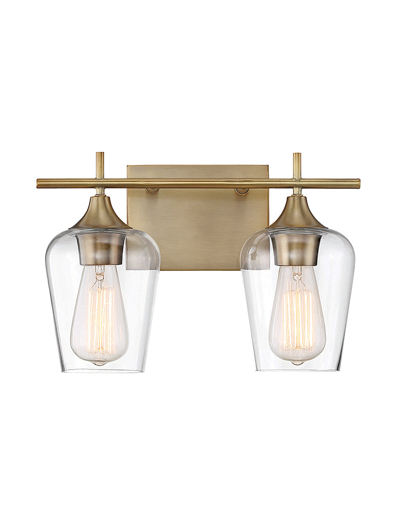 Savoy House 8-4030-2-322 Two Light Bath Bar, Warm Brass
