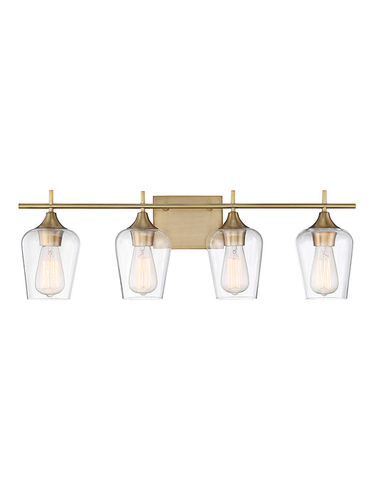 Savoy House 8-4030-4-322 Four Light Bath Bar, Warm Brass