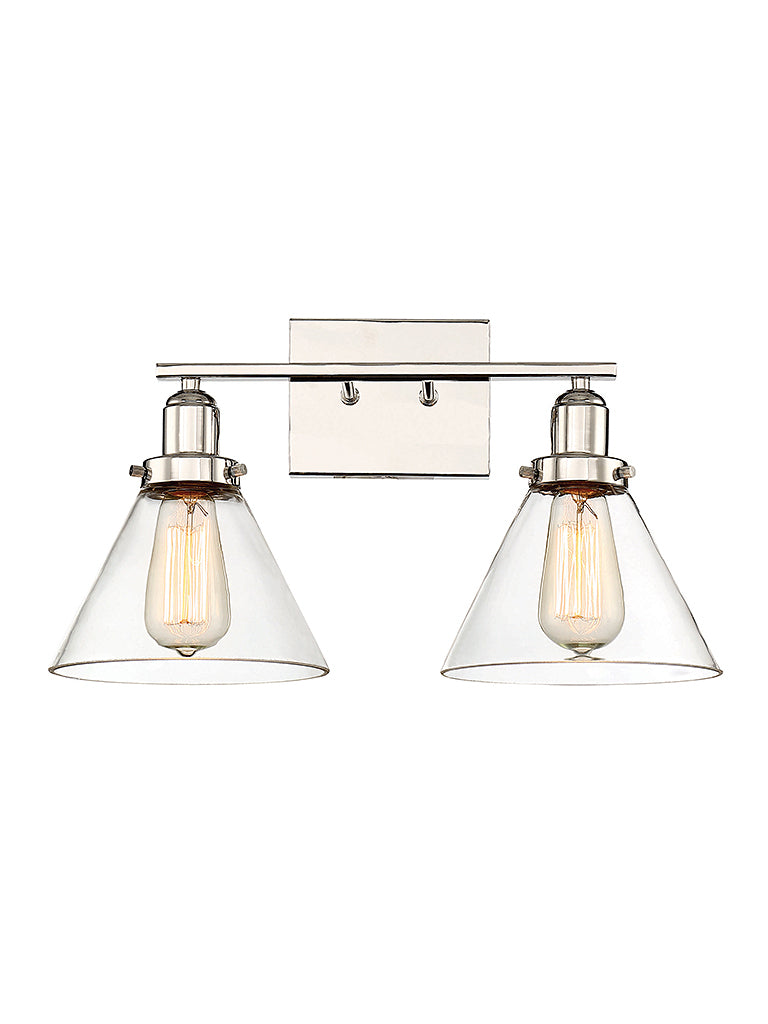 Savoy House 8-9130-2-109 Two Light Bath Bar, Polished Nickel