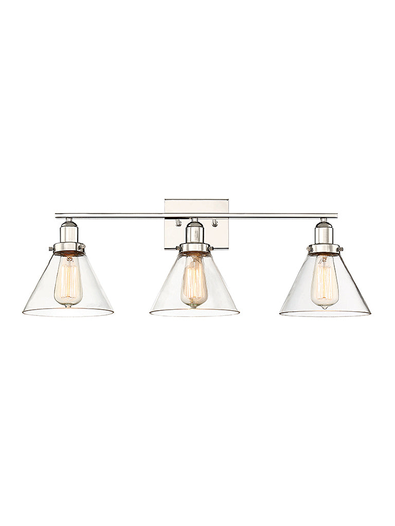 Savoy House 8-9130-3-109 Three Light Bath Bar, Polished Nickel