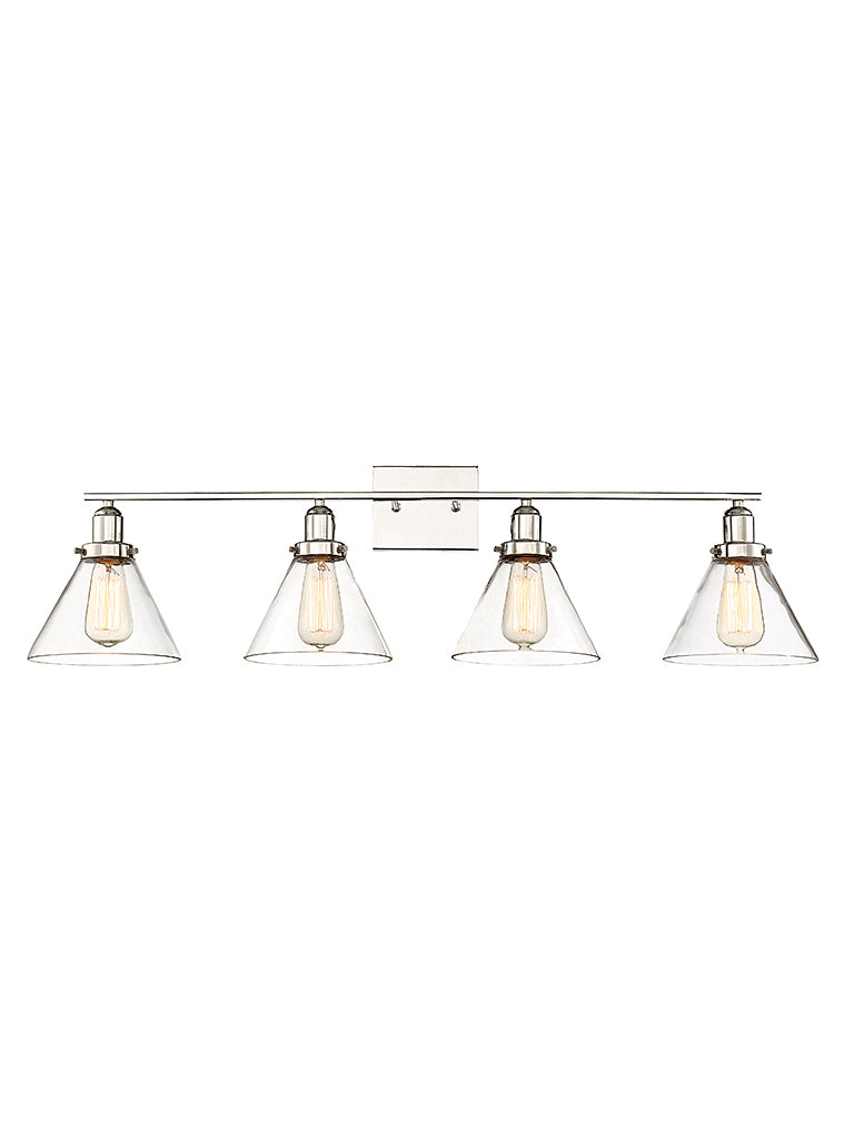 Savoy House 8-9130-4-109 Four Light Bath Bar, Polished Nickel