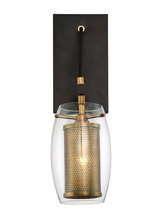 Savoy House 9-9065-1-95 One Light Wall Sconce, Warm Brass with Bronze