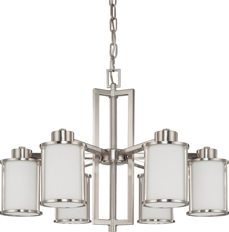 Nuvo Lighting 60-2853 Six Light Chandelier, Brushed Nickel