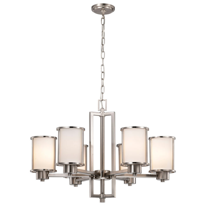 Nuvo Lighting 60-2853 Six Light Chandelier, Brushed Nickel