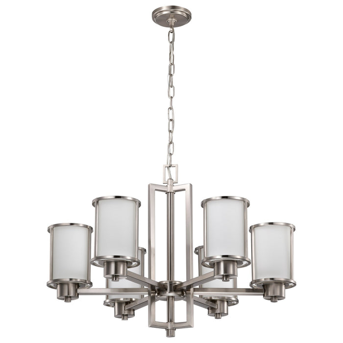 Nuvo Lighting 60-2853 Six Light Chandelier, Brushed Nickel