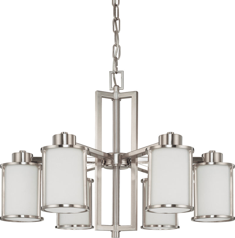Nuvo Lighting 60-2853 Six Light Chandelier, Brushed Nickel