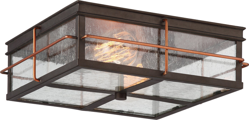 Nuvo Lighting 60-5834 Two Light Flush Mount, Bronze / Copper