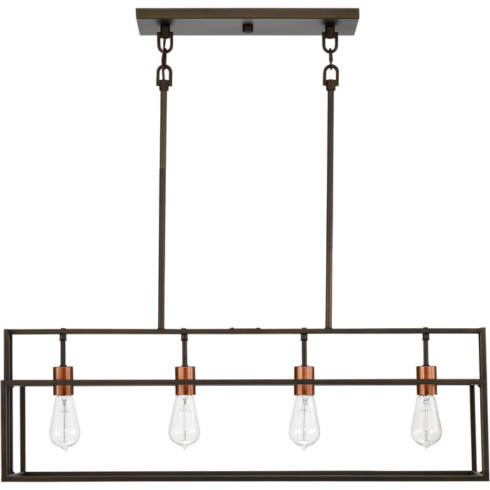 Nuvo Lighting 60-5854 Four Light Island Pendant, Forest Bronze / Copper