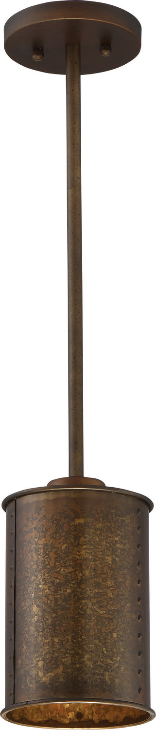Nuvo Lighting 60-5892 One Light Mini Pendant, Weathered Brass