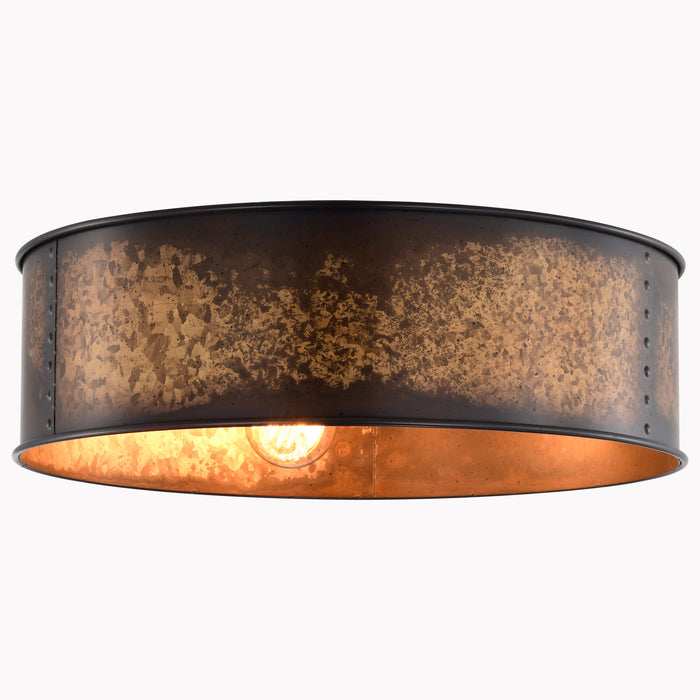 Nuvo Lighting 60-5893 Three Light Flush Mount, Weathered Brass