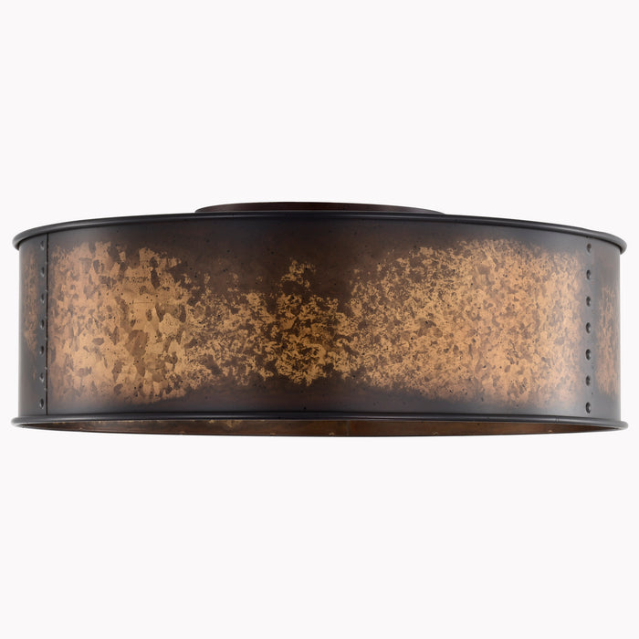 Nuvo Lighting 60-5893 Three Light Flush Mount, Weathered Brass