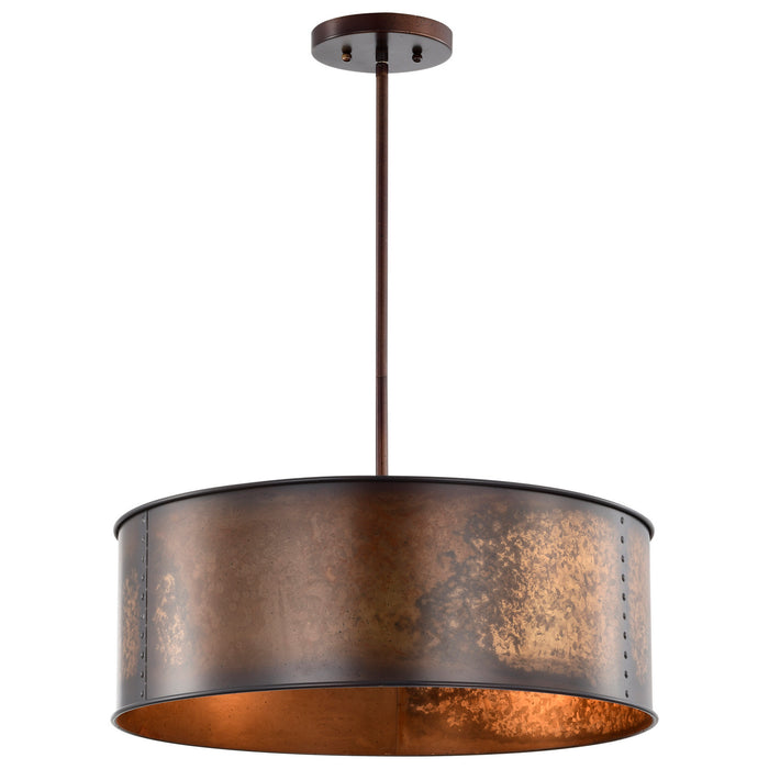 Nuvo Lighting 60-5894 Four Light Pendant, Weathered Brass