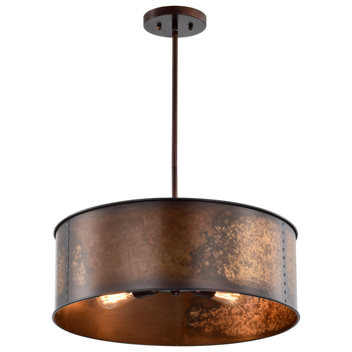 Nuvo Lighting 60-5894 Four Light Pendant, Weathered Brass