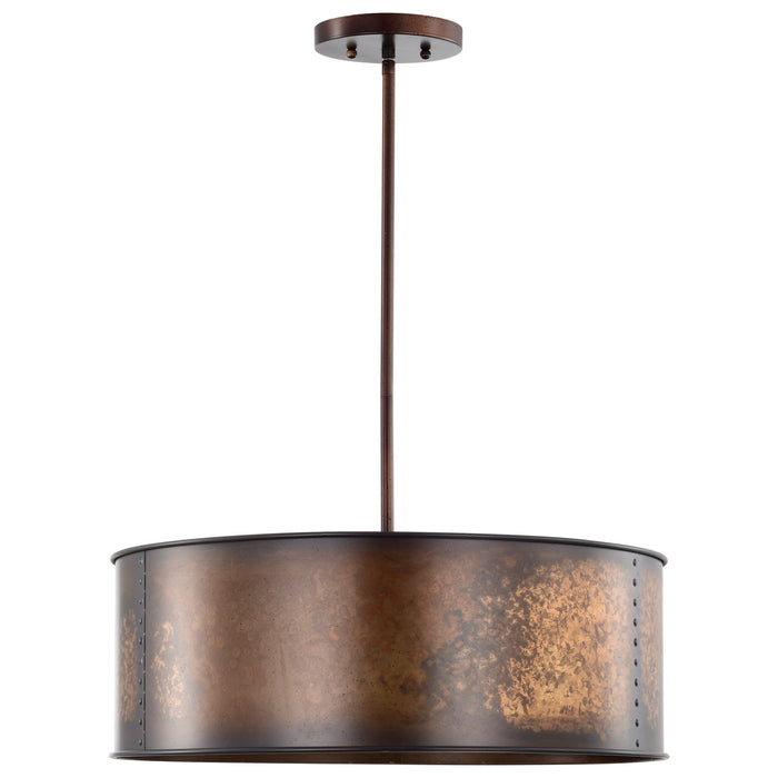 Nuvo Lighting 60-5894 Four Light Pendant, Weathered Brass