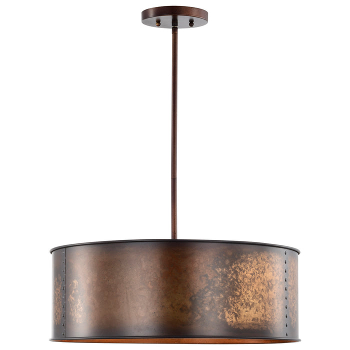 Nuvo Lighting 60-5894 Four Light Pendant, Weathered Brass