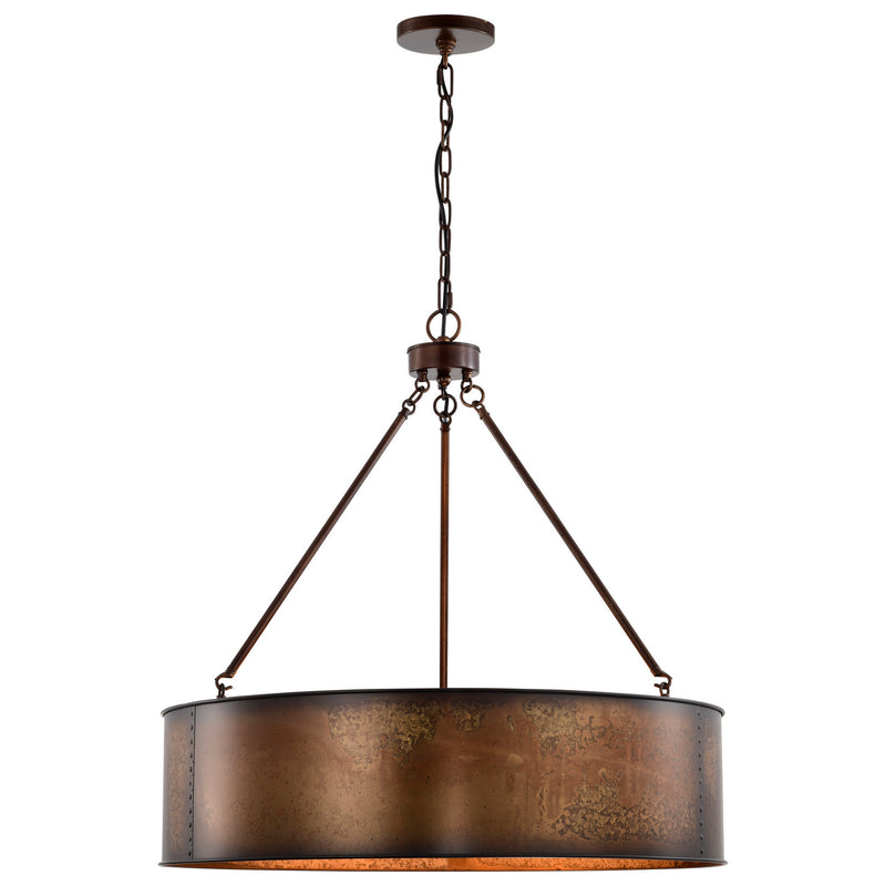 Nuvo Lighting 60-5895 Five Light Pendant, Weathered Brass