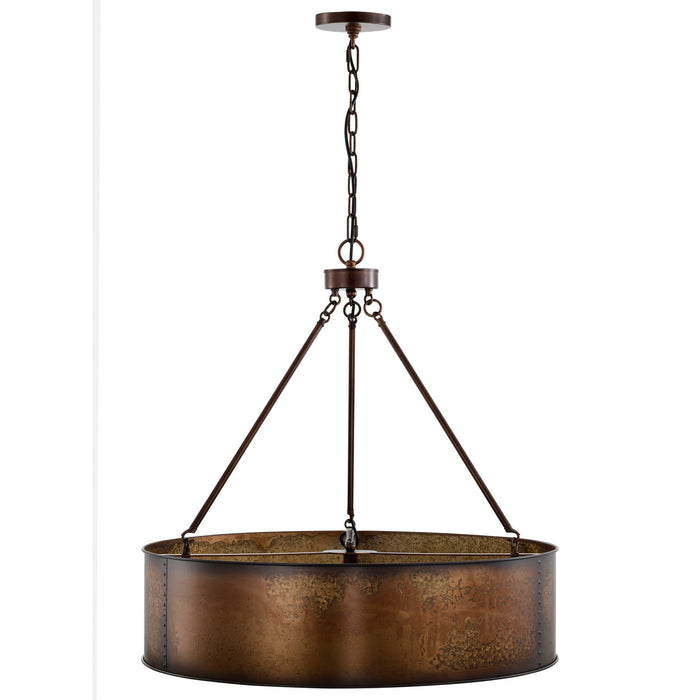Nuvo Lighting 60-5895 Five Light Pendant, Weathered Brass