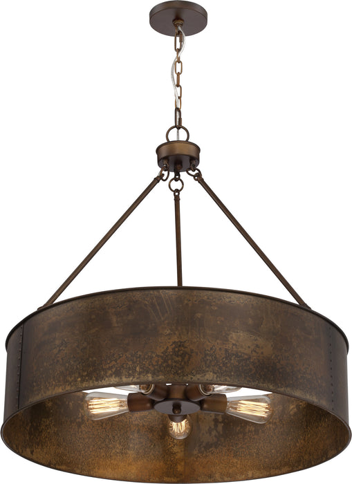 Nuvo Lighting 60-5895 Five Light Pendant, Weathered Brass