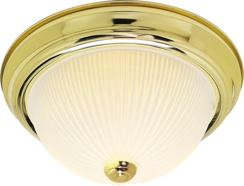 Nuvo Lighting SF76-130 Two Light Flush Mount, Polished Brass