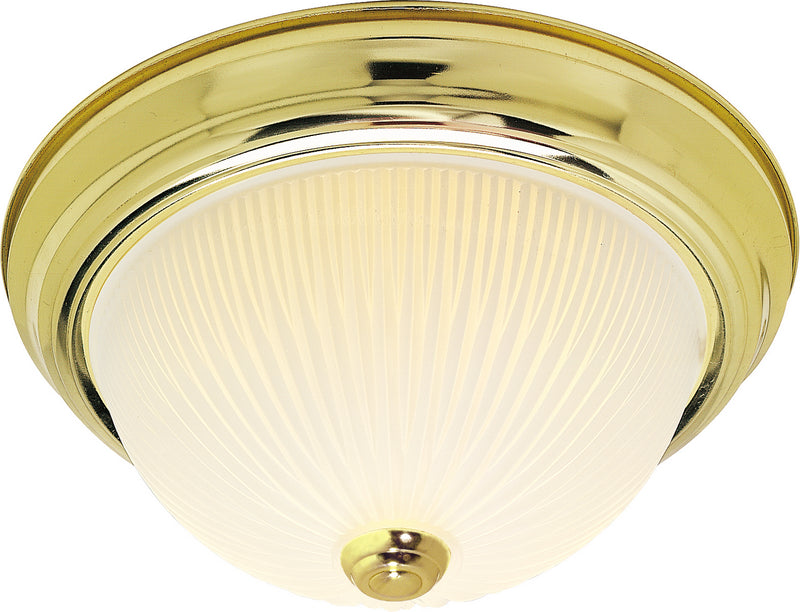 Nuvo Lighting SF76-132 Two Light Flush Mount, Polished Brass