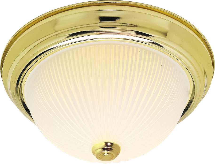 Nuvo Lighting SF76-132 Two Light Flush Mount, Polished Brass