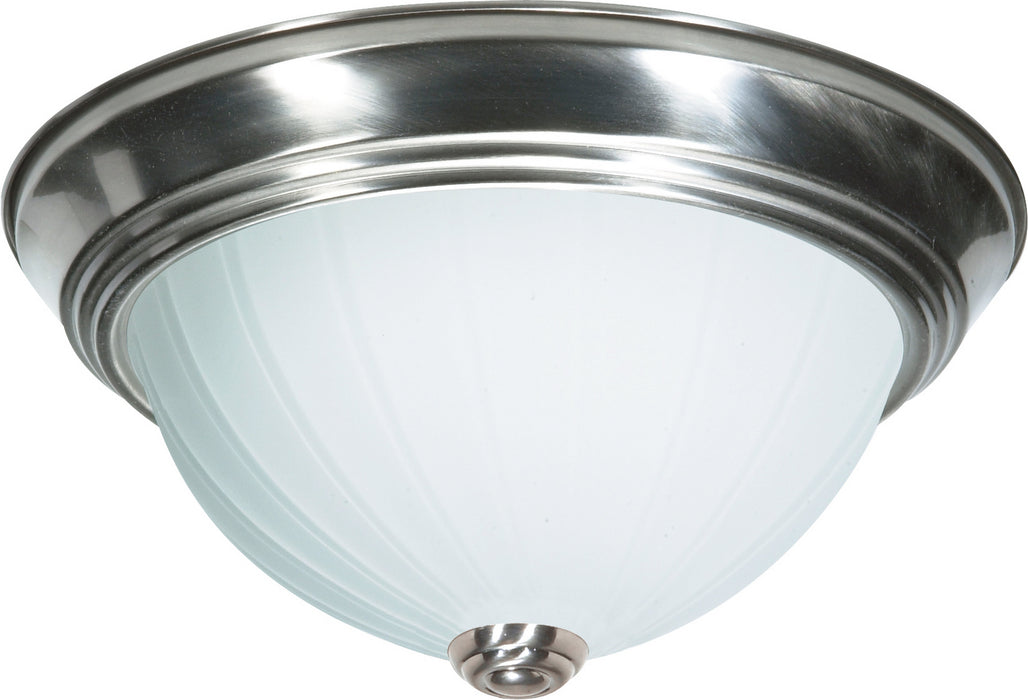 Nuvo Lighting SF76-244 Two Light Flush Mount, Brushed Nickel