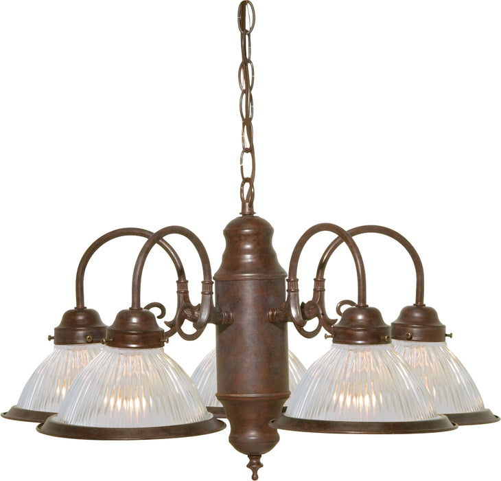 Nuvo Lighting SF76-445 Five Light Chandelier, Old Bronze