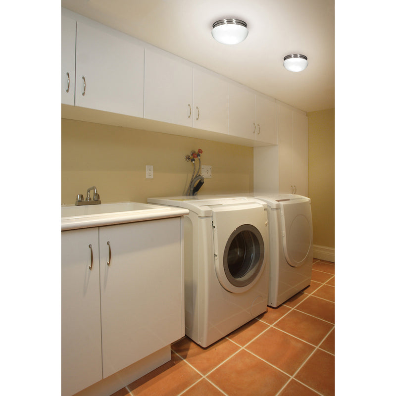 Nuvo Lighting SF76-605 Two Light Flush Mount, Brushed Nickel