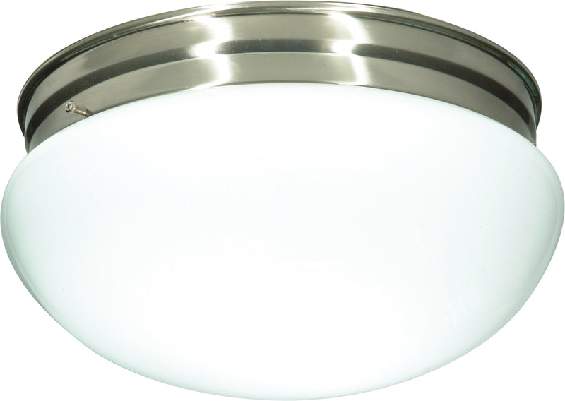 Nuvo Lighting SF76-605 Two Light Flush Mount, Brushed Nickel
