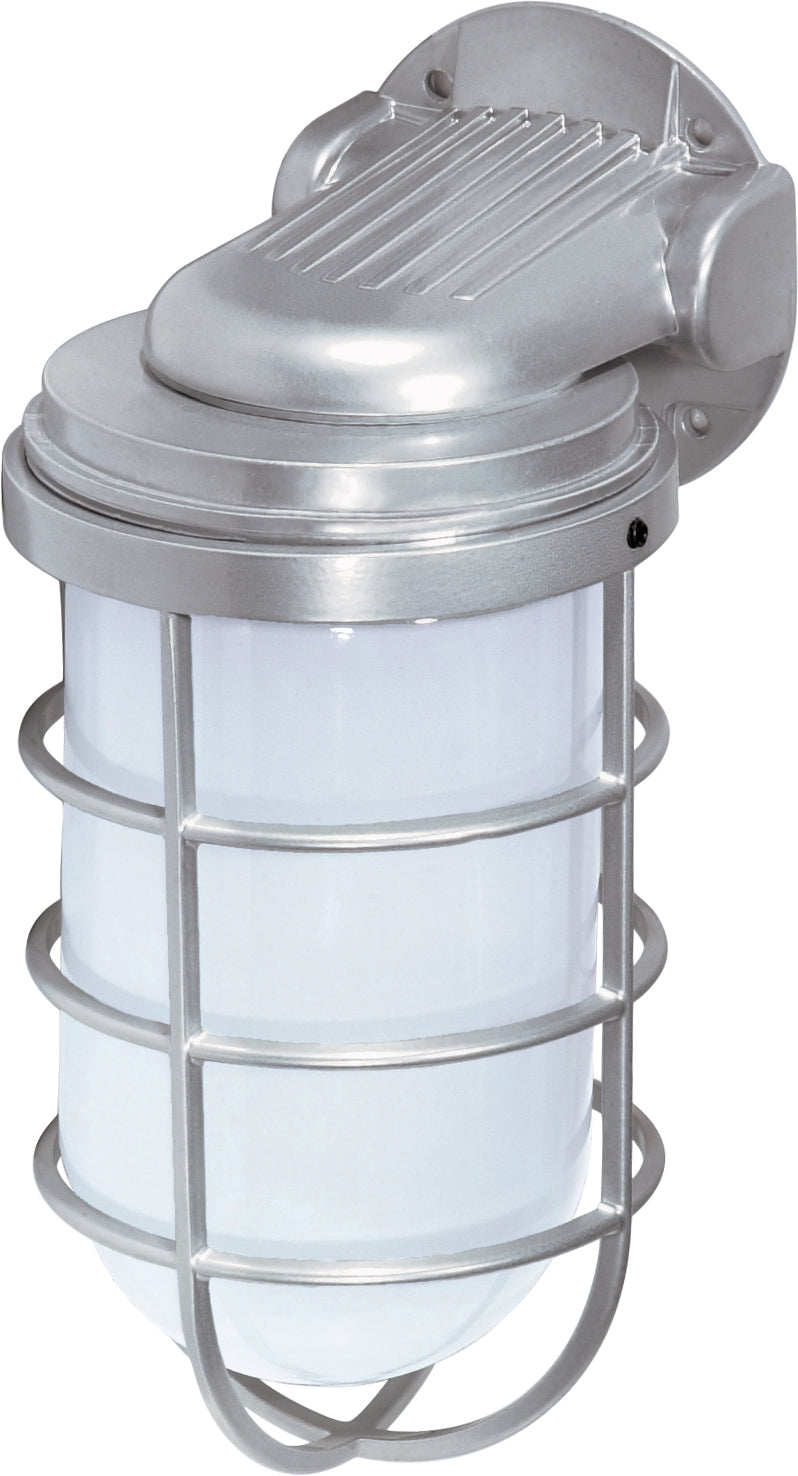Nuvo Lighting SF76-622 One Light Wall Lantern, Metallic Silver
