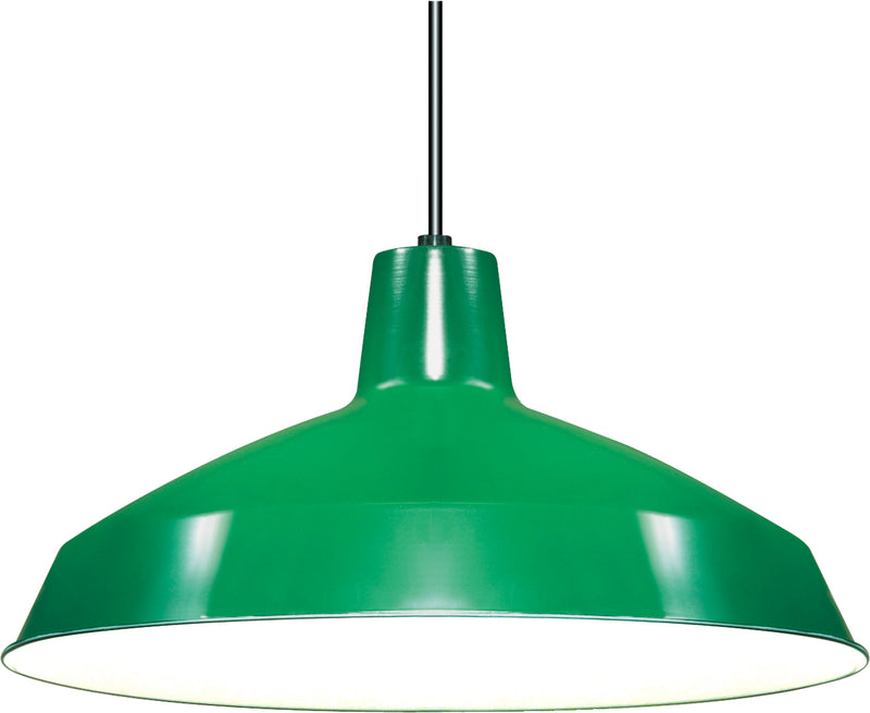 Nuvo Lighting SF76-660 One Light Pendant, Green / White Interior
