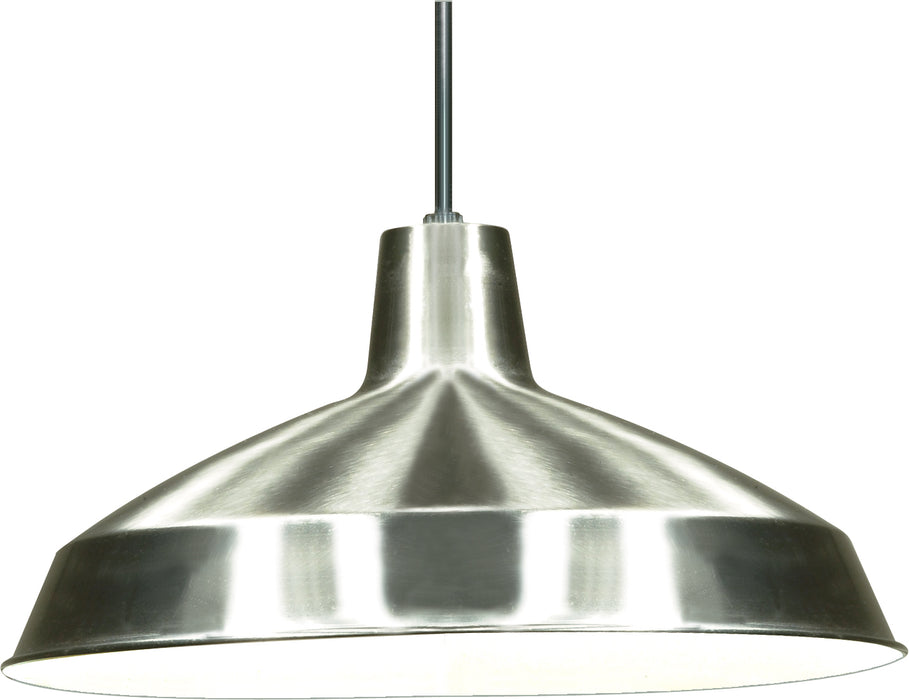 Nuvo Lighting SF76-661 One Light Pendant, Brushed Nickel / White Interior