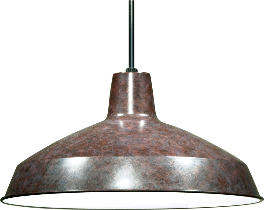 Nuvo Lighting SF76-662 One Light Hanging Lantern, Old Bronze / White Interior