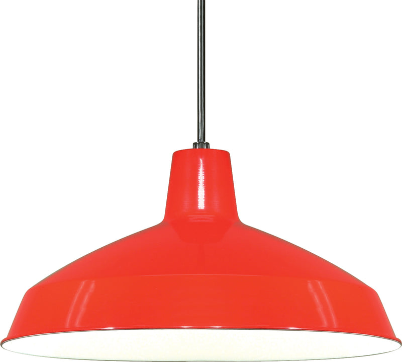 Nuvo Lighting SF76-663 One Light Hanging Lantern, Red / White Interior